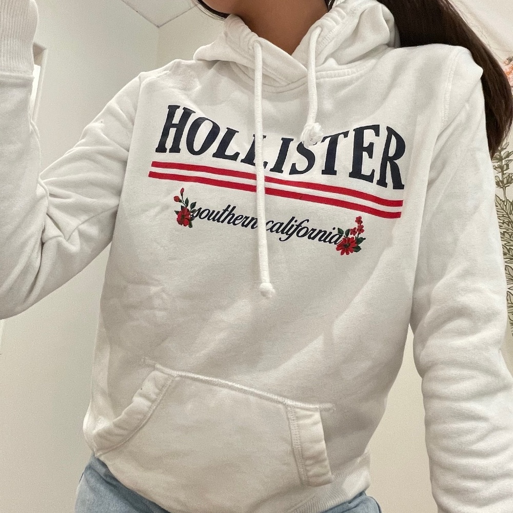 Hollister White Hoodie